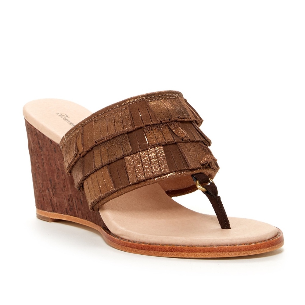New Tommy Bahama Melita Wedge Sandal Bronze 9